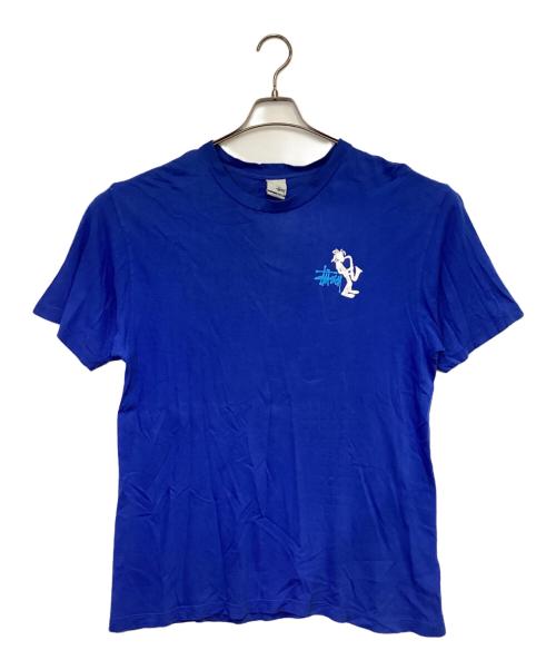 stussy（ステューシー）stussy (ステューシー) シャドーマン 半袖Tシャツ ブルー サイズ:XLの古着・服飾アイテム