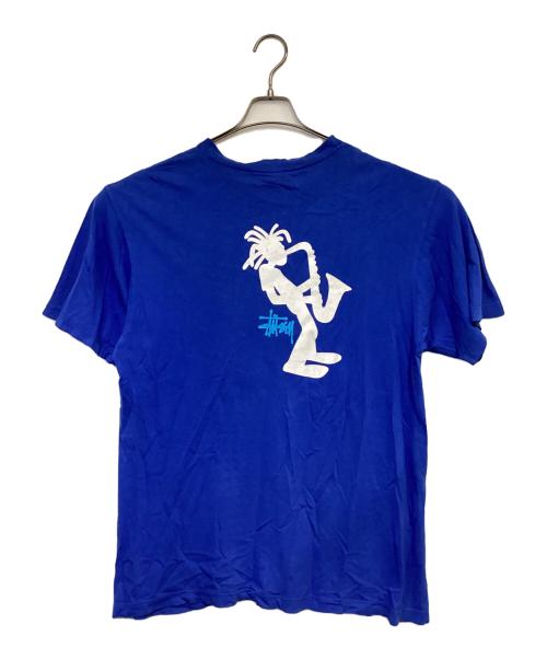 stussy（ステューシー）stussy (ステューシー) シャドーマン 半袖Tシャツ ブルー サイズ:XLの古着・服飾アイテム