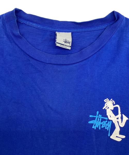 stussy（ステューシー）stussy (ステューシー) シャドーマン 半袖Tシャツ ブルー サイズ:XLの古着・服飾アイテム