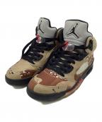 SUPREME×NIKEシュプリーム×ナイキ）の古着「Air Jordan 5 Retro "Desert Camo"（エア ジョーダン 5 レトロ デザートカモ）スニーカー」｜カーキ