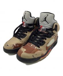 SUPREME×NIKE（シュプリーム×ナイキ）の古着「Air Jordan 5 Retro "Desert Camo"（エア ジョーダン 5 レトロ デザートカモ）スニーカー」｜カーキ