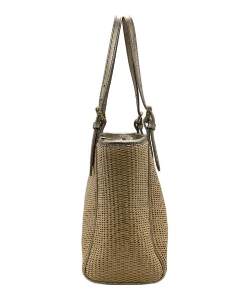 TORY BURCH（トリーバーチ）TORY BURCH (トリーバーチ) トートバッグ ナチュラル×ゴールドの古着・服飾アイテム