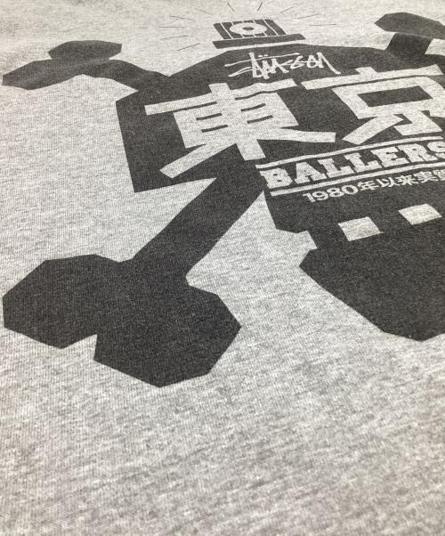 stussy（ステューシー）stussy (ステューシー) 東京 BALLERS L/Sカットソー グレー サイズ:Mの古着・服飾アイテム