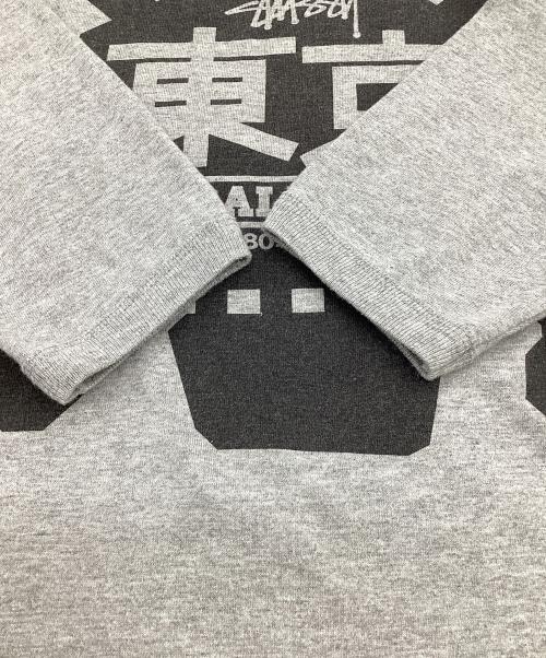 stussy（ステューシー）stussy (ステューシー) 東京 BALLERS L/Sカットソー グレー サイズ:Mの古着・服飾アイテム
