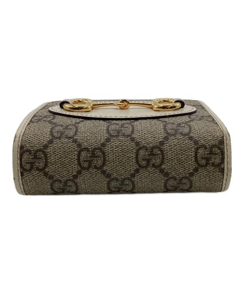 GUCCI（グッチ）GUCCI (グッチ) ホースビット 1955 2つ折り財布 ベージュ/ホワイトの古着・服飾アイテム
