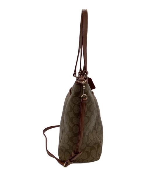 COACH（コーチ）COACH (コーチ) シグネチャー 2WAYトートバッグ ブラウンの古着・服飾アイテム