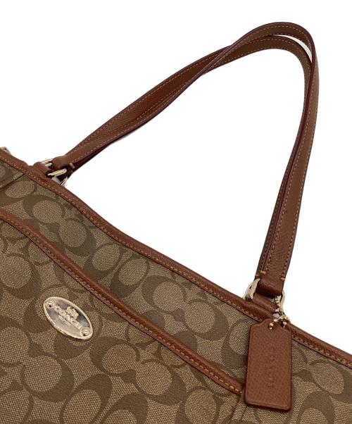 COACH（コーチ）COACH (コーチ) シグネチャー 2WAYトートバッグ ブラウンの古着・服飾アイテム