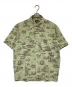 stussyステューシー）の古着「アロハシャツ」｜黄緑