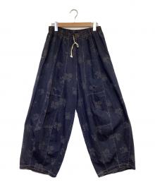 Needles（ニードルズ）の古着「8オンスデニム ローズ ジャガード ヒザデルパンツ（H.D. PANT）」｜インディゴ