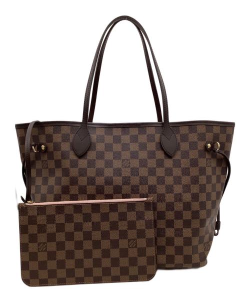 LOUIS VUITTON（ルイ ヴィトン）LOUIS VUITTON (ルイ ヴィトン) ダミエ エベヌ ネヴァーフルMM ブラウン×ピンクの古着・服飾アイテム