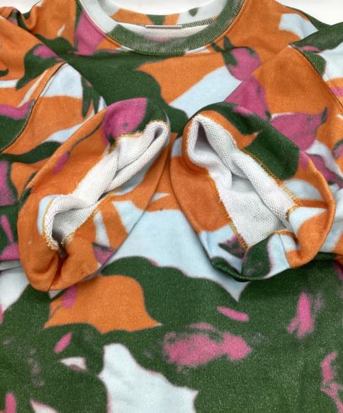 DRIES VAN NOTEN（ドリスヴァンノッテン）DRIES VAN NOTEN (ドリスヴァンノッテン) 半袖スウェット オレンジ×グリーン サイズ:EXTRA SMALLの古着・服飾アイテム