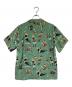 Star OF HOLLYWOOD VINCE RAY (ヴィンス・レイ) HIGH DENSITY RAYON OPEN SHIRT “GIRLS ’N’ GUITARS” オープンカラーシャツ グリーン サイズ:M：14000円