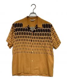 Star OF HOLLYWOOD（スターオブハリウッド）の古着「HIGH DENSITY RAYON OPEN SHIRT “ELVIS DOTS” オープンカラーシャツ」｜イエロー
