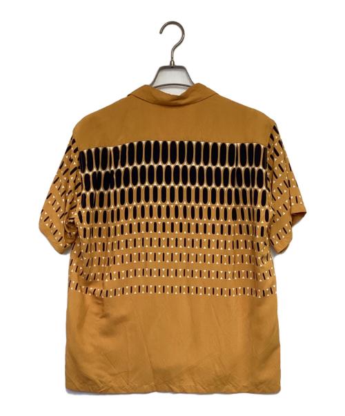 Star OF HOLLYWOOD（スターオブハリウッド）Star OF HOLLYWOOD (スターオブハリウッド) HIGH DENSITY RAYON OPEN SHIRT “ELVIS DOTS” オープンカラーシャツ イエロー サイズ:Mの古着・服飾アイテム