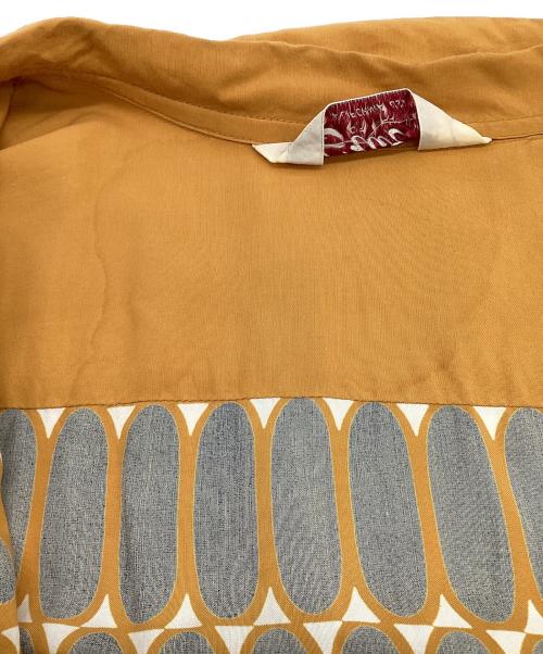 Star OF HOLLYWOOD（スターオブハリウッド）Star OF HOLLYWOOD (スターオブハリウッド) HIGH DENSITY RAYON OPEN SHIRT “ELVIS DOTS” オープンカラーシャツ イエロー サイズ:Mの古着・服飾アイテム