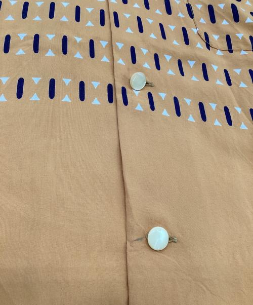 Star OF HOLLYWOOD（スターオブハリウッド）Star OF HOLLYWOOD (スターオブハリウッド) HIGH DENSITY RAYON OPEN SHIRT “ELVIS DOTS” オープンカラーシャツ イエロー サイズ:Mの古着・服飾アイテム
