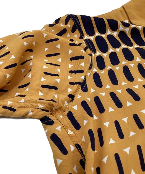 Star OF HOLLYWOOD（スターオブハリウッド）Star OF HOLLYWOOD (スターオブハリウッド) HIGH DENSITY RAYON OPEN SHIRT “ELVIS DOTS” オープンカラーシャツ イエロー サイズ:Mの古着・服飾アイテム