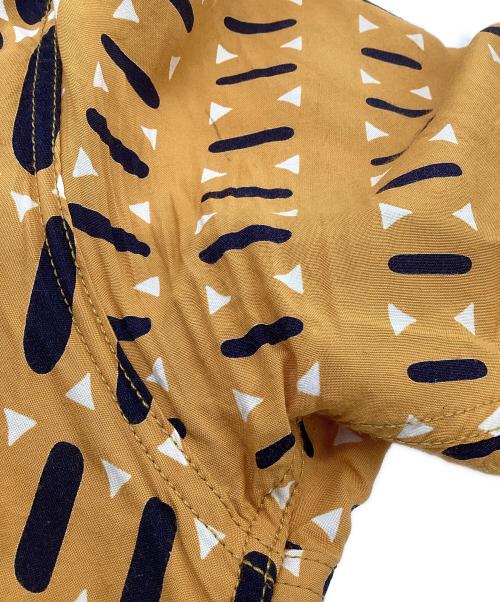 Star OF HOLLYWOOD（スターオブハリウッド）Star OF HOLLYWOOD (スターオブハリウッド) HIGH DENSITY RAYON OPEN SHIRT “ELVIS DOTS” オープンカラーシャツ イエロー サイズ:Mの古着・服飾アイテム