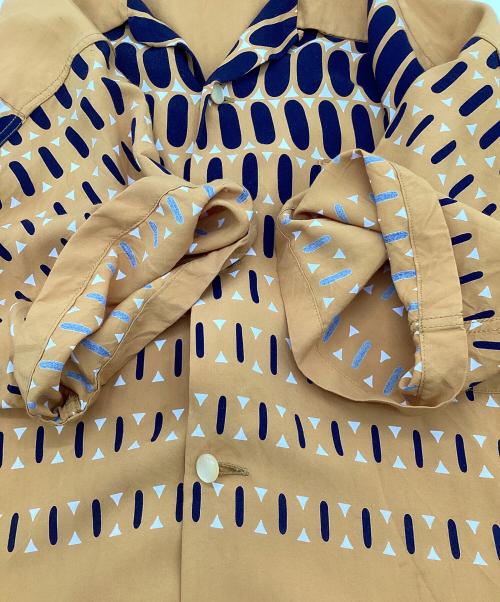 Star OF HOLLYWOOD（スターオブハリウッド）Star OF HOLLYWOOD (スターオブハリウッド) HIGH DENSITY RAYON OPEN SHIRT “ELVIS DOTS” オープンカラーシャツ イエロー サイズ:Mの古着・服飾アイテム