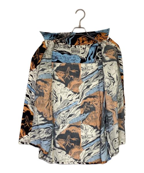 WACKO MARIA（ワコマリア）WACKO MARIA (ワコマリア) エロホラーゾンビヌードアロハシャツ アイボリー×ブルー サイズ:Sの古着・服飾アイテム