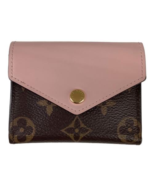 LOUIS VUITTON（ルイ ヴィトン）LOUIS VUITTON (ルイ ヴィトン) ポルトフォイユ・ゾエ ピンク×ブラウンの古着・服飾アイテム