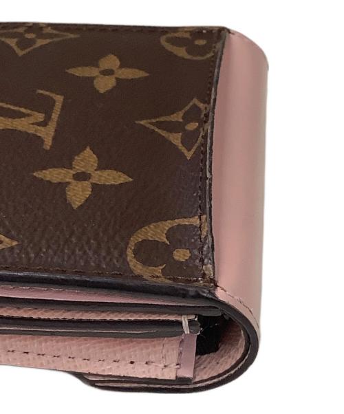 LOUIS VUITTON（ルイ ヴィトン）LOUIS VUITTON (ルイ ヴィトン) ポルトフォイユ・ゾエ ピンク×ブラウンの古着・服飾アイテム