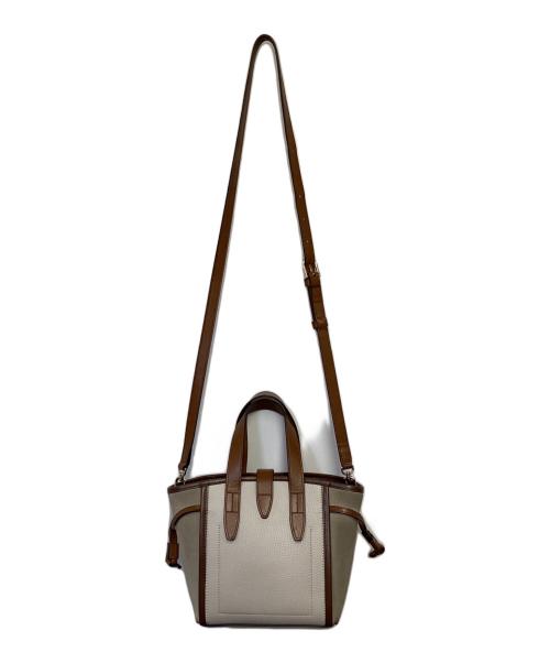 FURLA（フルラ）FURLA (フルラ) NET MINI（ネット ミニ）トートバッグ グレー×ブラウンの古着・服飾アイテム