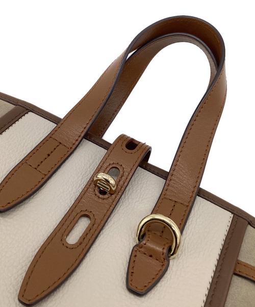 FURLA（フルラ）FURLA (フルラ) NET MINI（ネット ミニ）トートバッグ グレー×ブラウンの古着・服飾アイテム