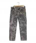 Aape BY A BATHING APEエーエイプ バイ アベイシングエイプ）の古着「Moonface camo washed jeans（ムーンフェイス カモ ウォッシュド ジーンズ）」｜インディゴ