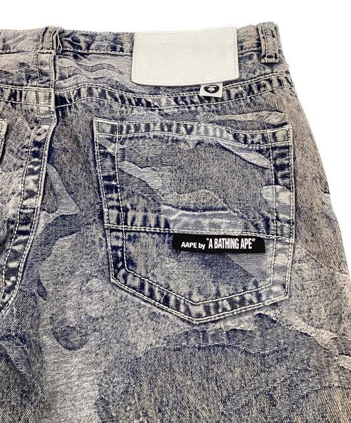 Aape BY A BATHING APE（エーエイプ バイ アベイシングエイプ）Aape BY A BATHING APE (エーエイプ バイ アベイシングエイプ) Moonface camo washed jeans（ムーンフェイス カモ ウォッシュド ジーンズ） インディゴ サイズ:Sの古着・服飾アイテム