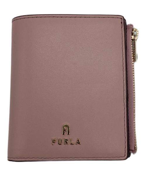 FURLA（フルラ）FURLA (フルラ) CAMELIA S COMPACT BIFOLD SLIM 2つ折り財布 ピンクの古着・服飾アイテム