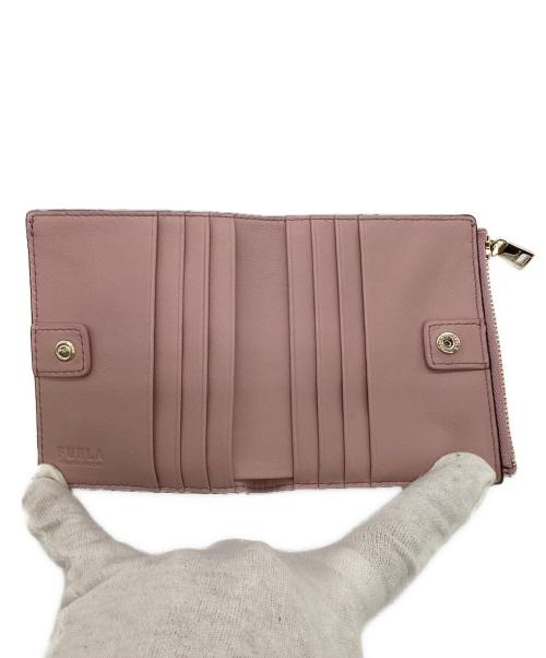FURLA（フルラ）FURLA (フルラ) CAMELIA S COMPACT BIFOLD SLIM 2つ折り財布 ピンクの古着・服飾アイテム
