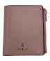 FURLA（フルラ）の古着「CAMELIA S COMPACT BIFOLD SLIM 2つ折り財布」｜ピンク