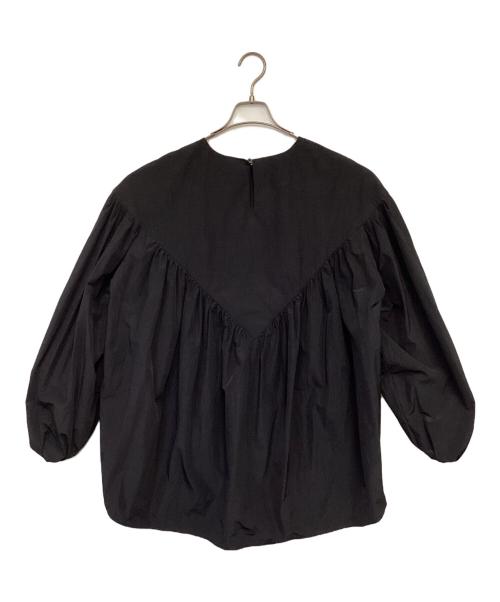 LE PHIL（ル フィル）LE PHIL (ル フィル) タイプライターギャザーブラウス ブラック サイズ:Fの古着・服飾アイテム