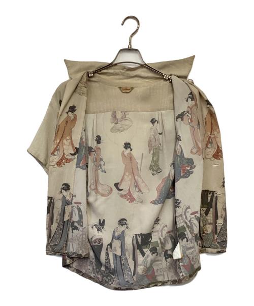 KAMEHAMEHA（カメハメハ）KAMEHAMEHA (カメハメハ) UTAMARO'S BEAUTY アロハシャツ ベージュ サイズ:Mの古着・服飾アイテム