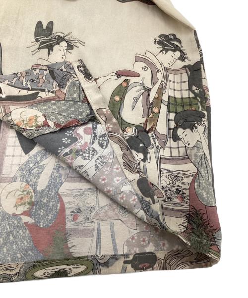 KAMEHAMEHA（カメハメハ）KAMEHAMEHA (カメハメハ) UTAMARO'S BEAUTY アロハシャツ ベージュ サイズ:Mの古着・服飾アイテム