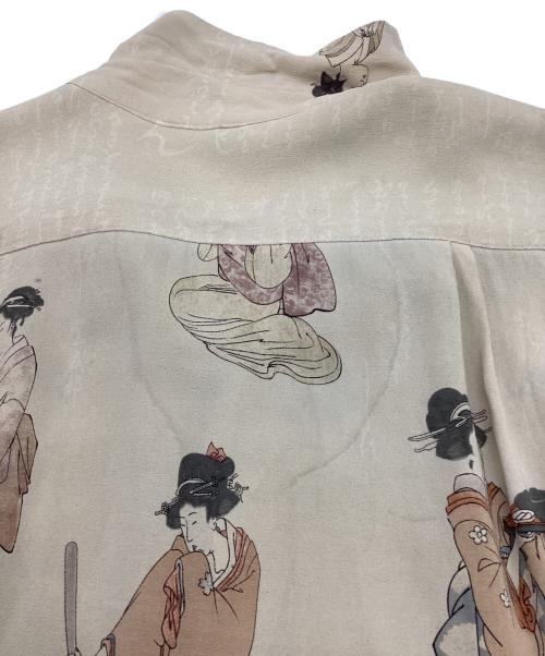 KAMEHAMEHA（カメハメハ）KAMEHAMEHA (カメハメハ) UTAMARO'S BEAUTY アロハシャツ ベージュ サイズ:Mの古着・服飾アイテム