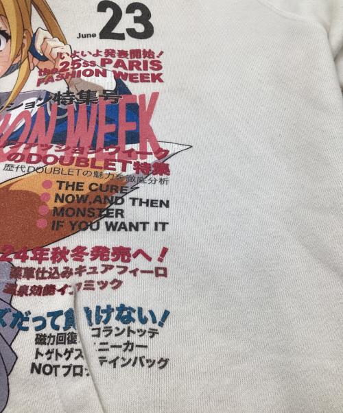doublet（ダブレット）doublet (ダブレット) ANIME PRINT HOODIE(FOX)（アニメプリントフーディー） ホワイト サイズ:Lの古着・服飾アイテム