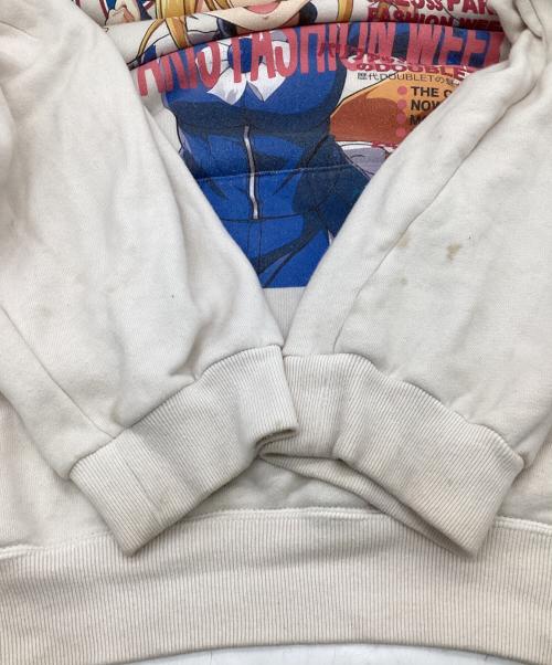 doublet（ダブレット）doublet (ダブレット) ANIME PRINT HOODIE(FOX)（アニメプリントフーディー） ホワイト サイズ:Lの古着・服飾アイテム