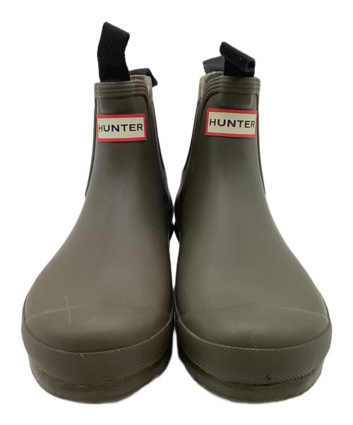 HUNTER（ハンター）HUNTER (ハンター) サイドゴア レインブーツ オリーブ サイズ:UK5の古着・服飾アイテム