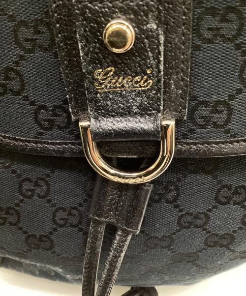 GUCCI（グッチ）GUCCI (グッチ) GGキャンバス リュック ネイビーの古着・服飾アイテム