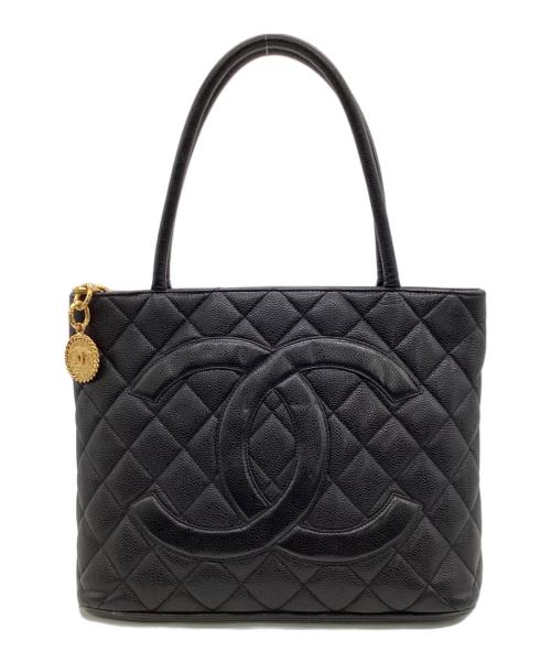 CHANEL（シャネル）CHANEL (シャネル) 復刻 マトラッセ キャビアスキン トートバッグ ブラックの古着・服飾アイテム