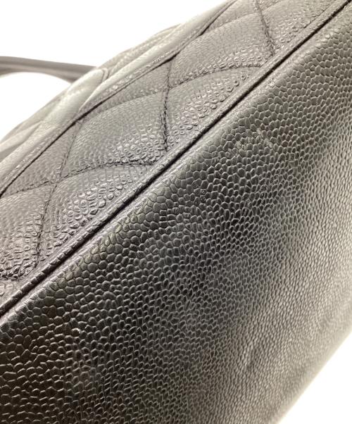 CHANEL（シャネル）CHANEL (シャネル) 復刻 マトラッセ キャビアスキン トートバッグ ブラックの古着・服飾アイテム