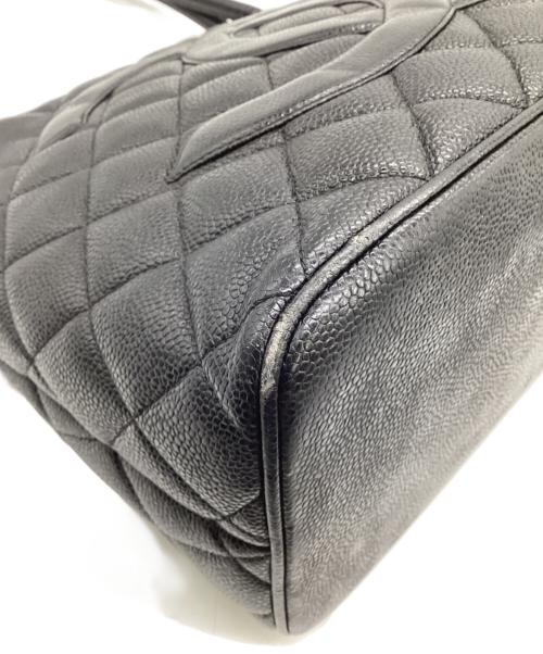CHANEL（シャネル）CHANEL (シャネル) 復刻 マトラッセ キャビアスキン トートバッグ ブラックの古着・服飾アイテム