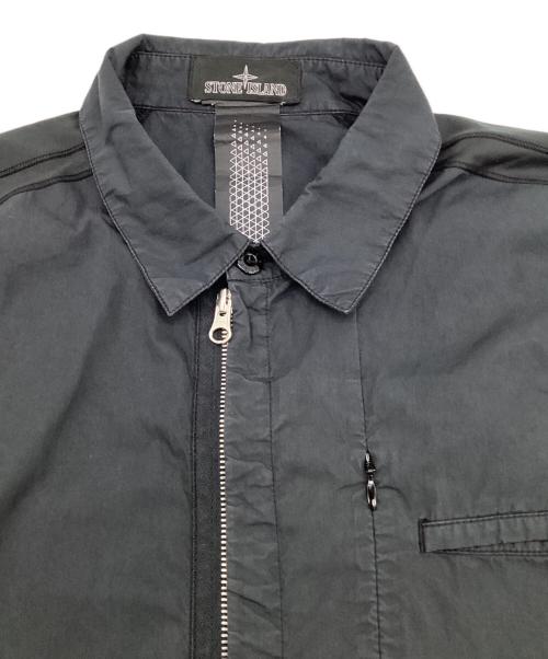 STONE ISLAND SHADOW PROJECT（ストーンアイランド シャドウプロジェクト）STONE ISLAND SHADOW PROJECT (ストーンアイランド シャドウプロジェクト) Zipped Shirt（ジップ シャツ） ブラック サイズ:Lの古着・服飾アイテム