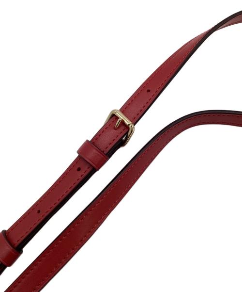 COACH（コーチ）COACH (コーチ) シグネチャー ショルダーバッグ ブラウン×レッドの古着・服飾アイテム