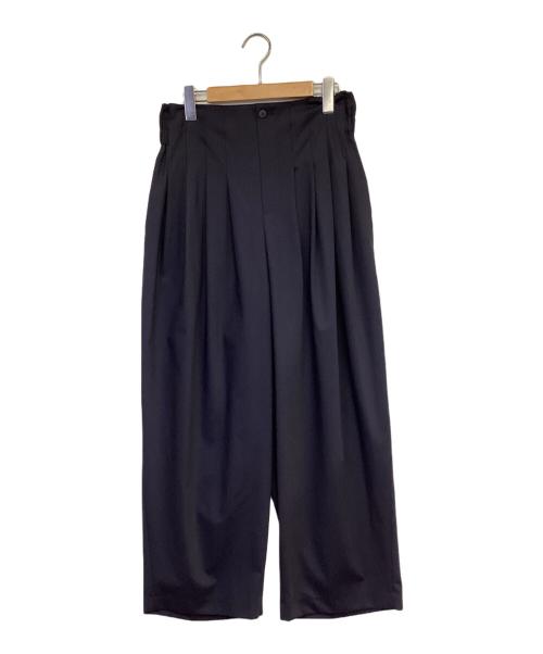 mizuiro-ind（ミズイロインド）mizuiro-ind (ミズイロインド) high waist tuck pants（ハイウェスト タック パンツ） ネイビー サイズ:-の古着・服飾アイテム