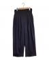 mizuiro-ind（ミズイロインド）の古着「high waist tuck pants（ハイウェスト タック パンツ）」｜ネイビー