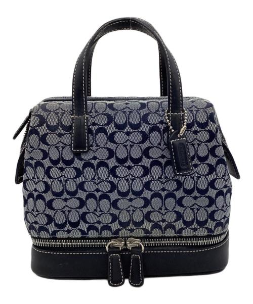 COACH（コーチ）COACH (コーチ) シグネチャー コスメバッグ ネイビーの古着・服飾アイテム