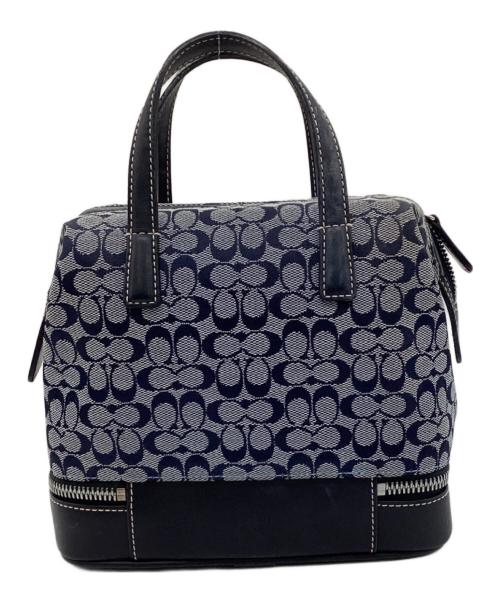 COACH（コーチ）COACH (コーチ) シグネチャー コスメバッグ ネイビーの古着・服飾アイテム